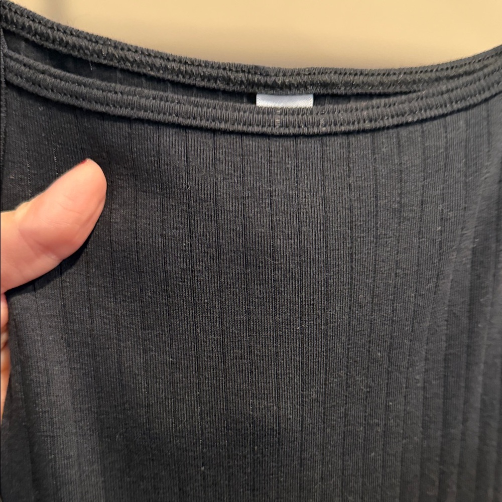 Black Ribbed Dress - Picture 3 of 4